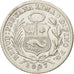 Peru, 1/2 Dinero, 1907, Lima, EF(40-45), Silver, KM:206.2