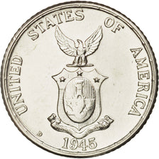 Philippines, 20 Centavos, 1945, Denver, EF(40-45), Silver, KM:182