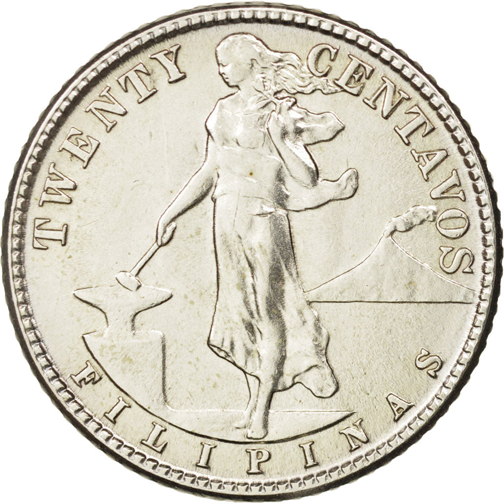 Philippinen, 20 Centavos, 1945, Denver, EF(40-45), Silver, KM:182