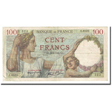 France, 100 Francs, Sully, 1940-03-14, VF(20-25), Fayette:26.25, KM:94