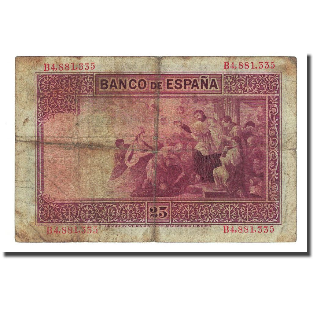 Banknote, Spain, 25 Pesetas, 1926-10-12, KM:71a, F(12-15)