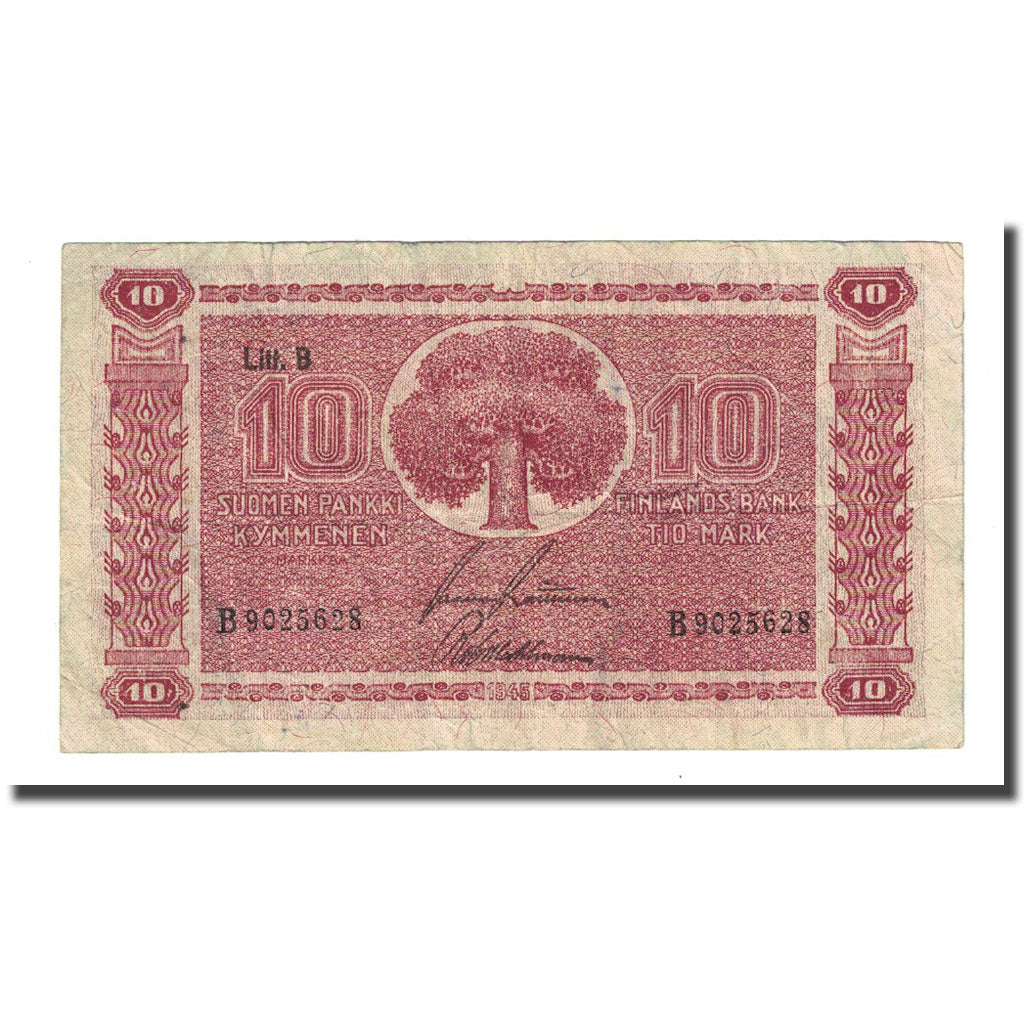 Banknote, Finland, 10 Markkaa, 1945 (1948), KM:85, VF(20-25)