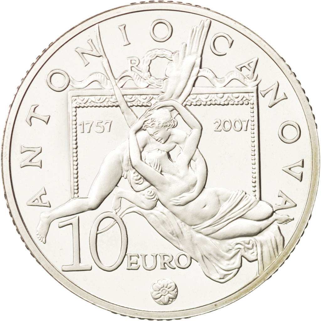 Italy, 10 Euro, 2007, MS(65-70), Silver, KM:296