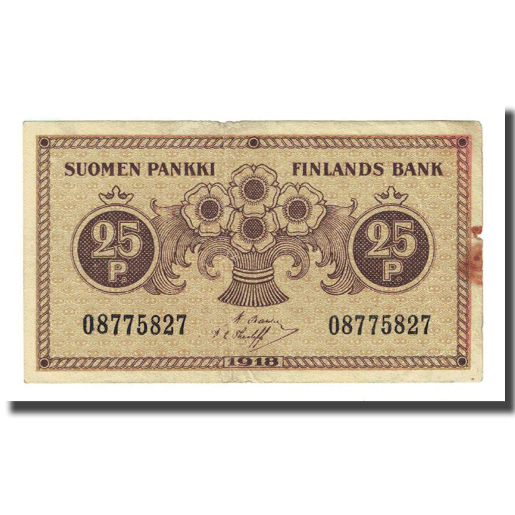Banknote, Finland, 25 Penniä, 1918, KM:33, VF(20-25)