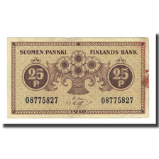 Banknote, Finland, 25 Penniä, 1918, KM:33, VF(20-25)