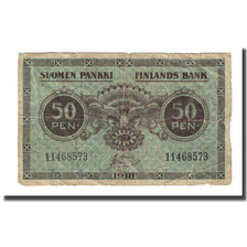 Banknote, Finland, 50 Penniä, 1918, KM:34, VF(20-25)