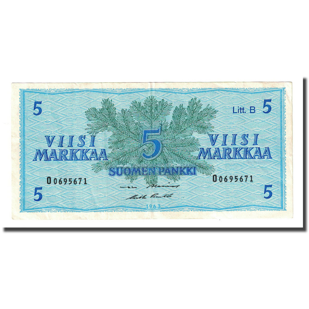 Banknote, Finland, 5 Markkaa, 1963, KM:106Aa, EF(40-45)