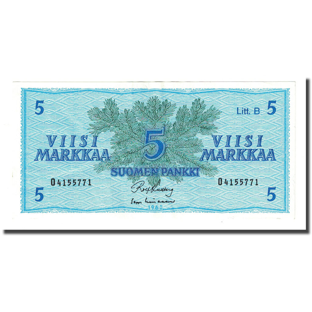 Billet, Finlande, 5 Markkaa, 1963, KM:106Aa, TTB