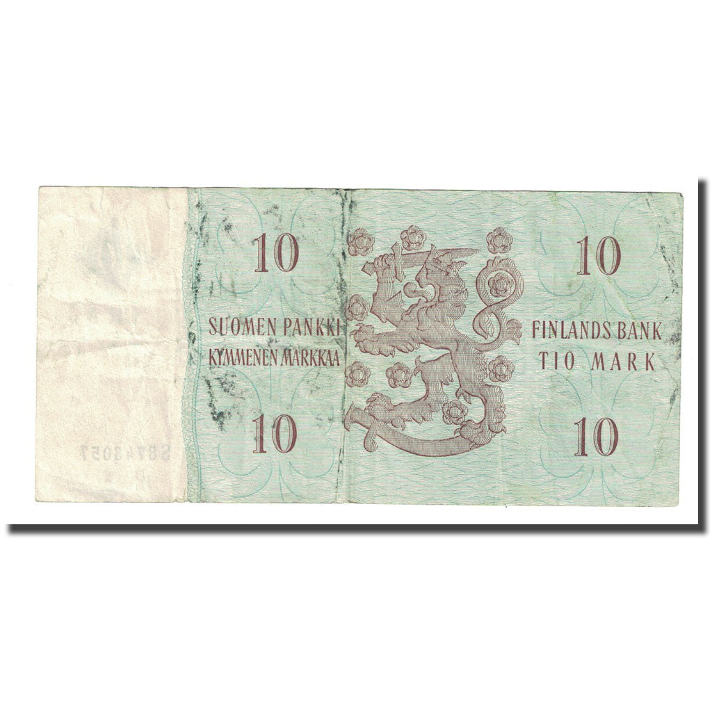 Banknote, Finland, 10 Markkaa, 1963, KM:104a, VF(20-25)