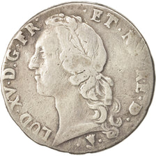 France, Louis XV, Écu de Béarn au bandeau, 1756, Pau, F(12-15), Silver,KM518
