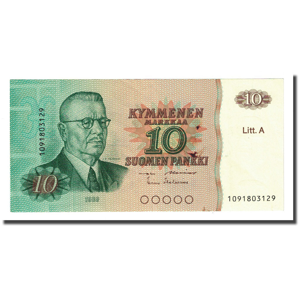 Banknote, Finland, 10 Markkaa, 1980, KM:112a, EF(40-45)