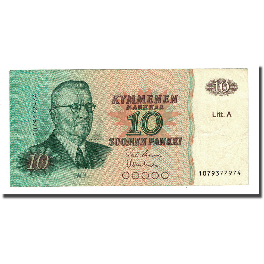 Banknote, Finland, 10 Markkaa, 1980, KM:112a, EF(40-45)