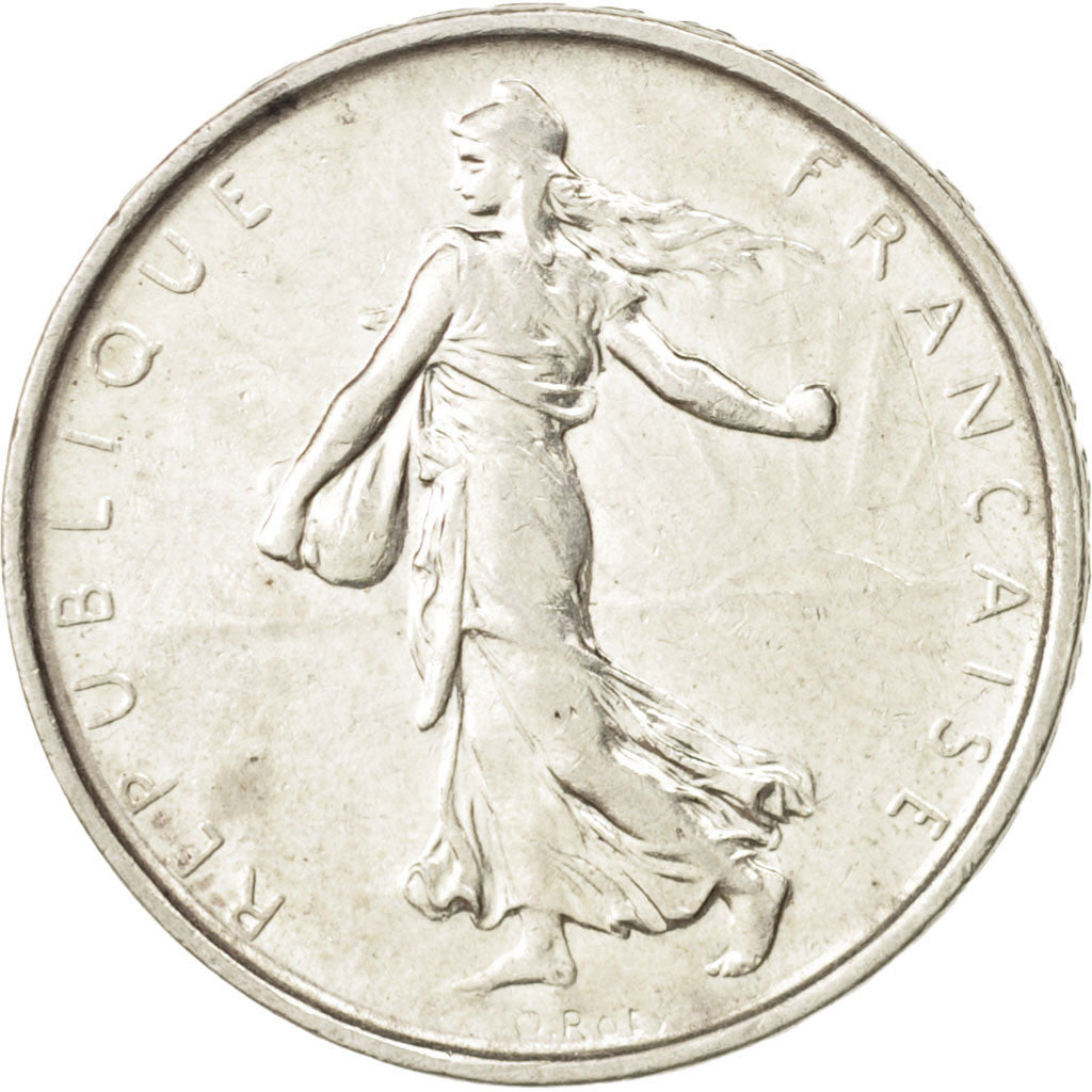 France, Semeuse, 5 Francs, 1967, AU(55-58), Silver, KM:926, Gadoury:770