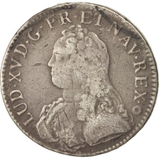 France, Louis XV, Écu aux branches d'olivier, 1734, Metz,F(12-15),Silver,KM486.2