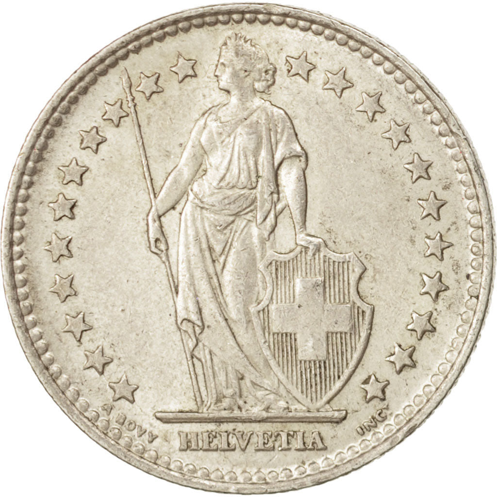 Switzerland, 2 Francs, 1940, Bern, AU(55-58), Silver, KM:21