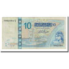 Banknote, Tunisia, 10 Dinars, 2005-11-07, KM:90, VF(20-25)