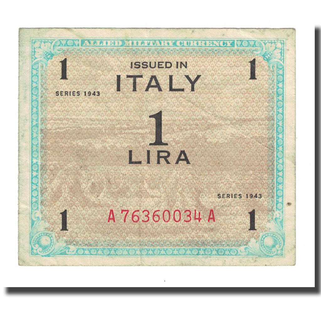 Banknote, Italy, 1 Lira, 1943, KM:M10b, EF(40-45)