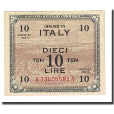 Banknote, Italy, 10 Lire, 1943A, KM:M19a, AU(55-58)
