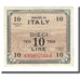 Banknote, Italy, 10 Lire, 1943A, KM:M19a, VF(20-25)