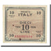 Banknote, Italy, 10 Lire, 1943A, KM:M19a, EF(40-45)