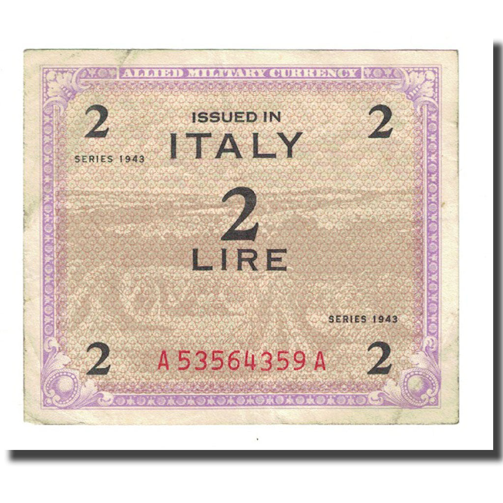 Banknote, Italy, 2 Lire, 1943, KM:M11b, EF(40-45)