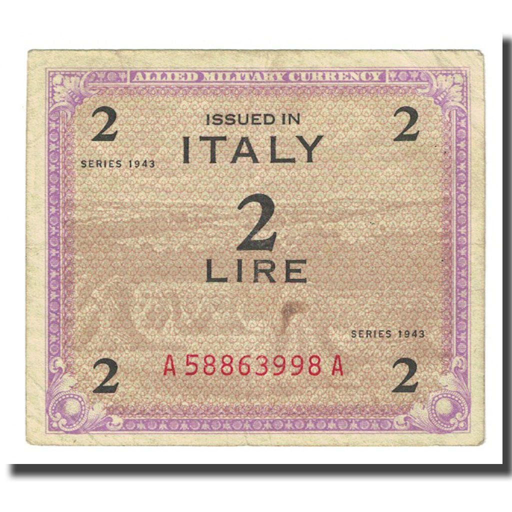 Geldschein, Italien, 2 Lire, 1943, KM:M11b, S