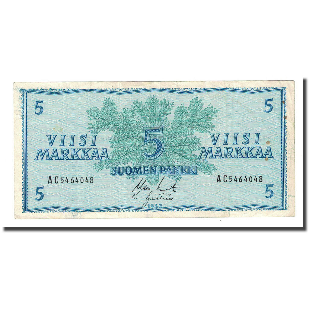 Banknote, Finland, 5 Markkaa, 1963, KM:99a, VF(20-25)