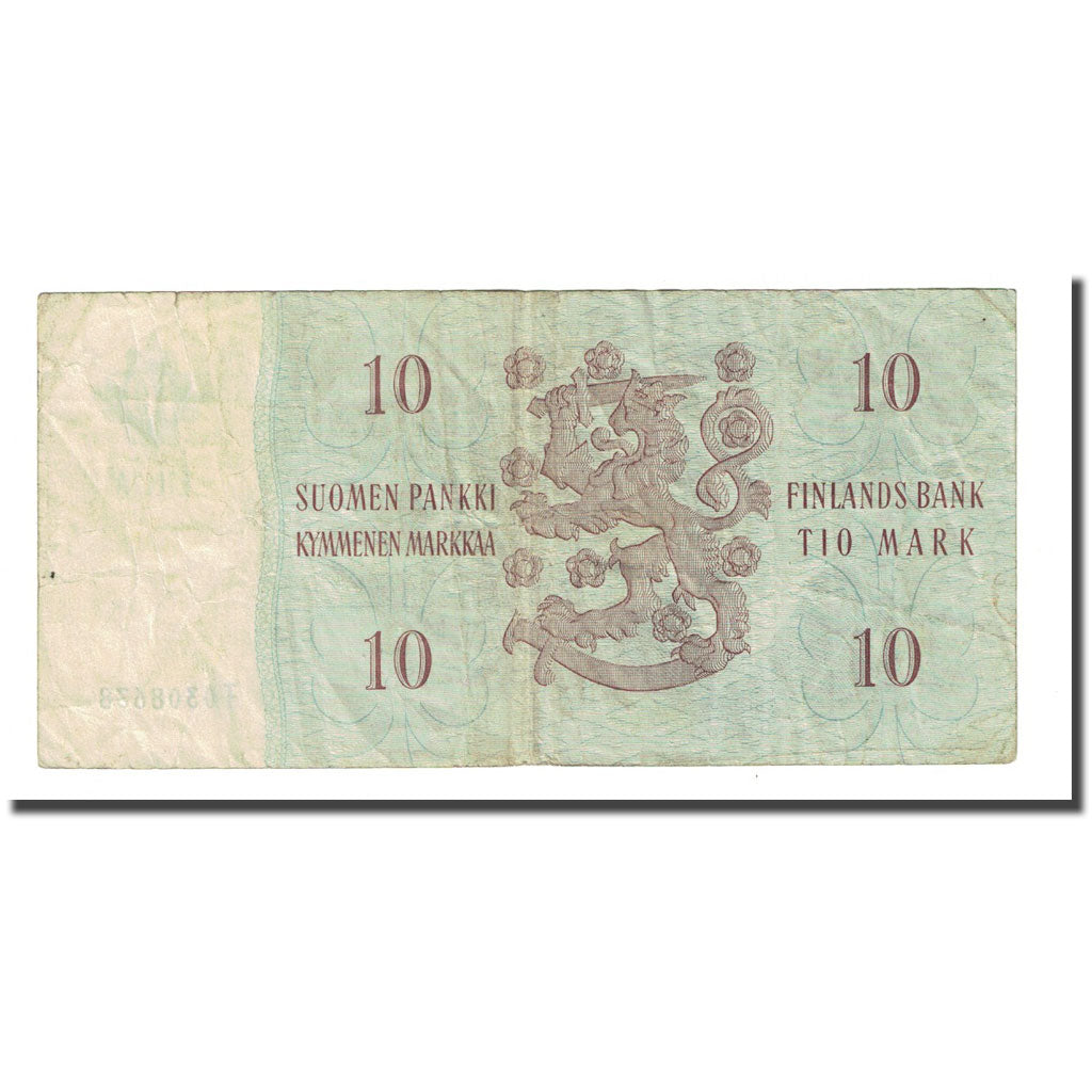 Geldschein, Finnland, 10 Markkaa, 1963, KM:104a, S