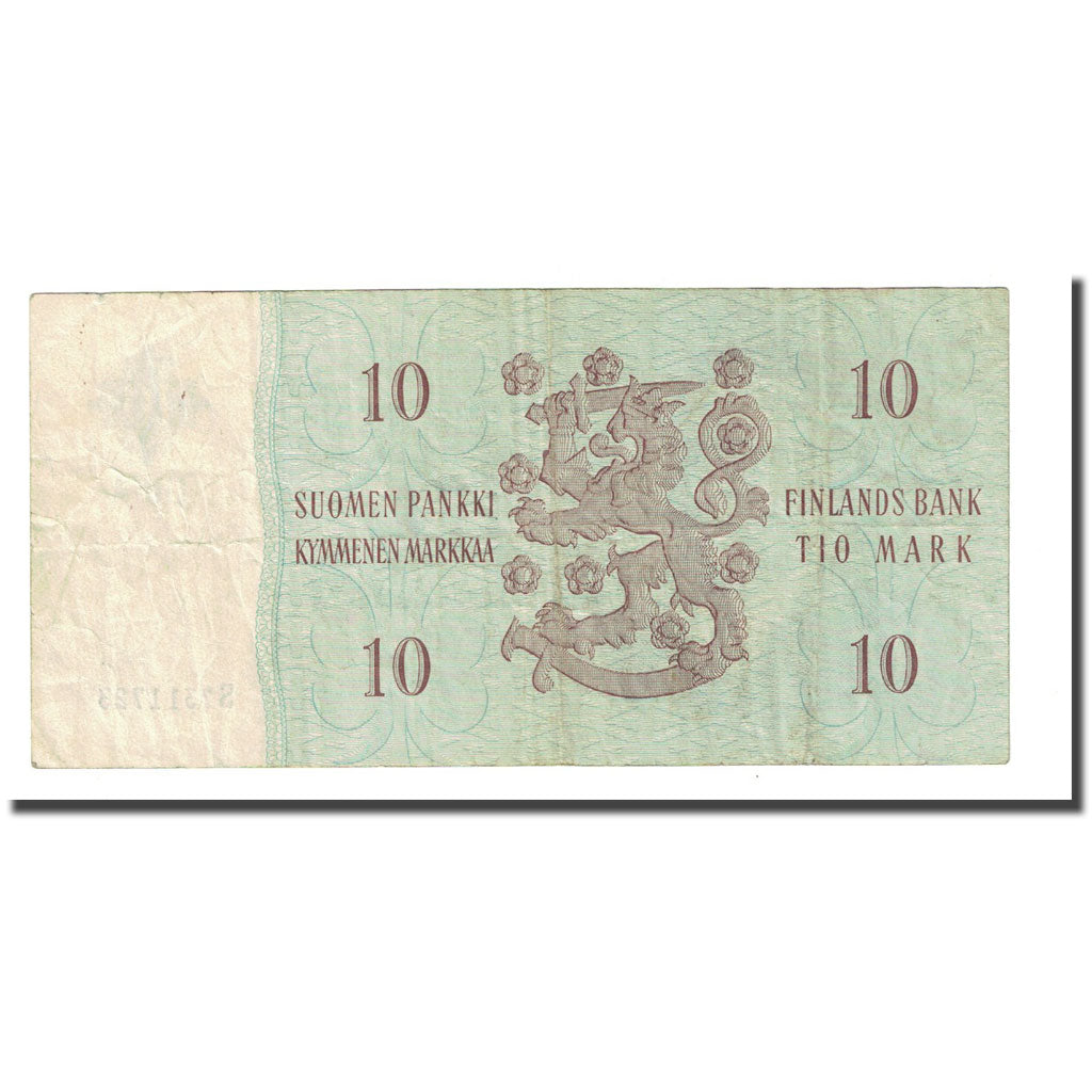 Banknote, Finland, 10 Markkaa, 1963, KM:104a, VF(20-25)