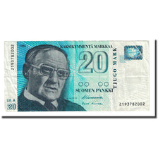 Banconote, Finlandia, 20 Markkaa, 1993, KM:123, BB