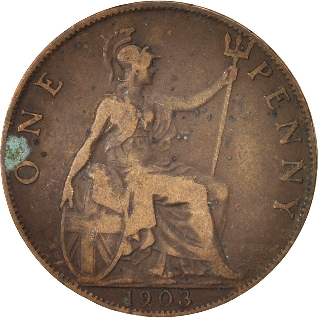 Great Britain, Edward VII, Penny, 1903, VF(30-35), Bronze, KM:794.2