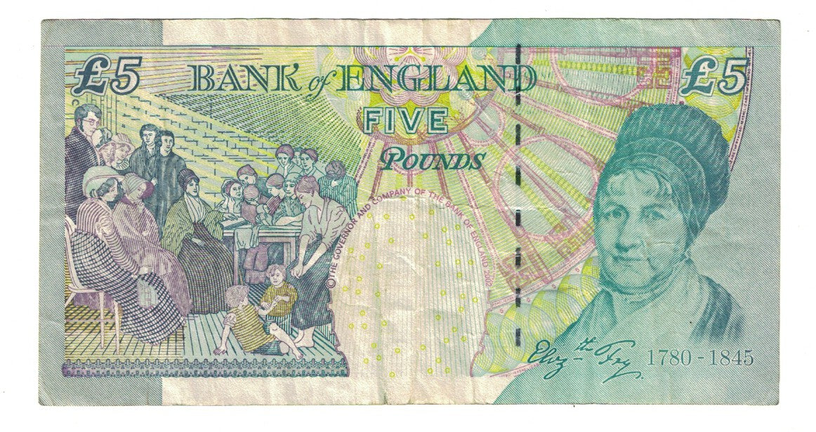 Banknote, Great Britain, 5 Pounds, 2004, KM:391c, VF(20-25)
