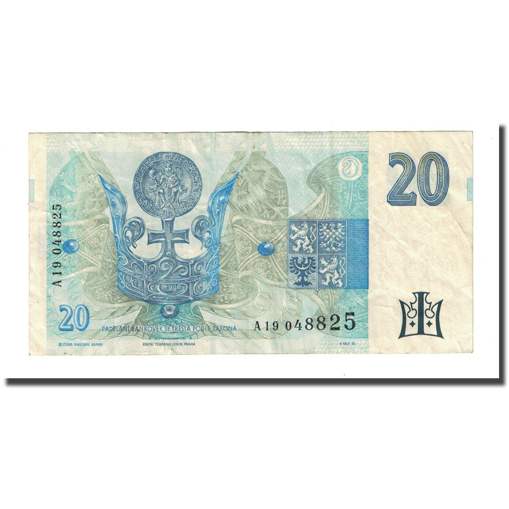 Banknote, Czech Republic, 20 Korun, 1994, KM:10a, VF(20-25)