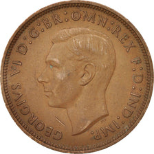 Great Britain, George VI, Penny, 1938, AU(50-53), Bronze, KM:845