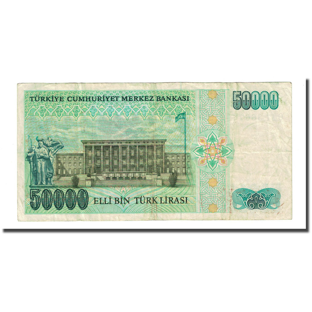 Banknote, Turkey, 50,000 Lira, L.1970, KM:203a, VF(20-25)