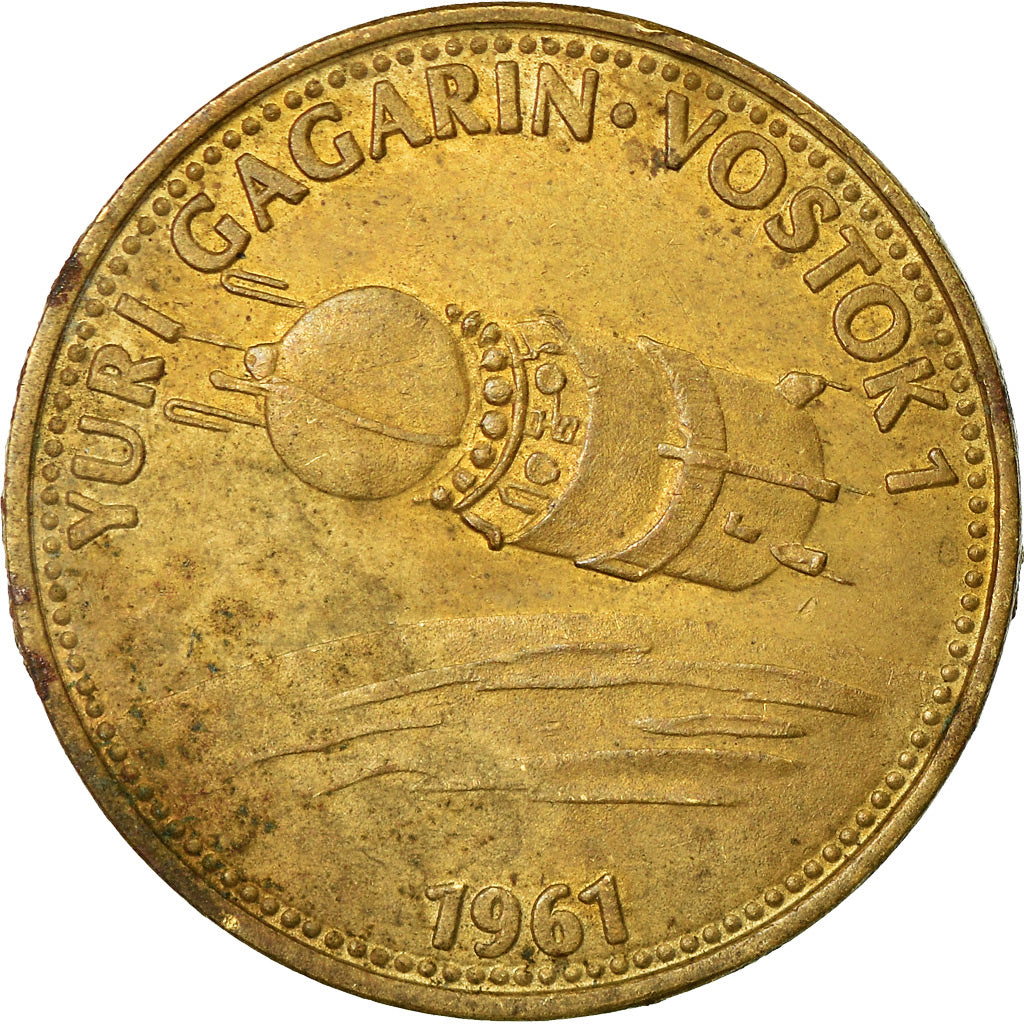 Francia, Token, Espace, Yuri Gagarin,Vostok 1, 1961, MB, Bronzo-alluminio