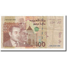 Billet, Maroc, 100 Dirhams, 2002, KM:70, TTB