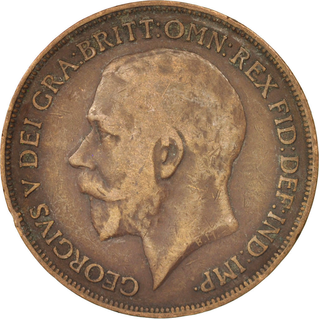 Coin, Great Britain, George V, Penny, 1915, VF(30-35), Bronze, KM:810