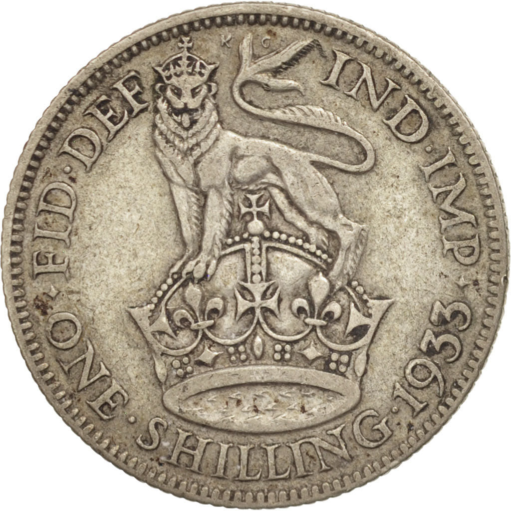 Great Britain, George V, Shilling, 1933, VF(30-35), Silver, KM:833