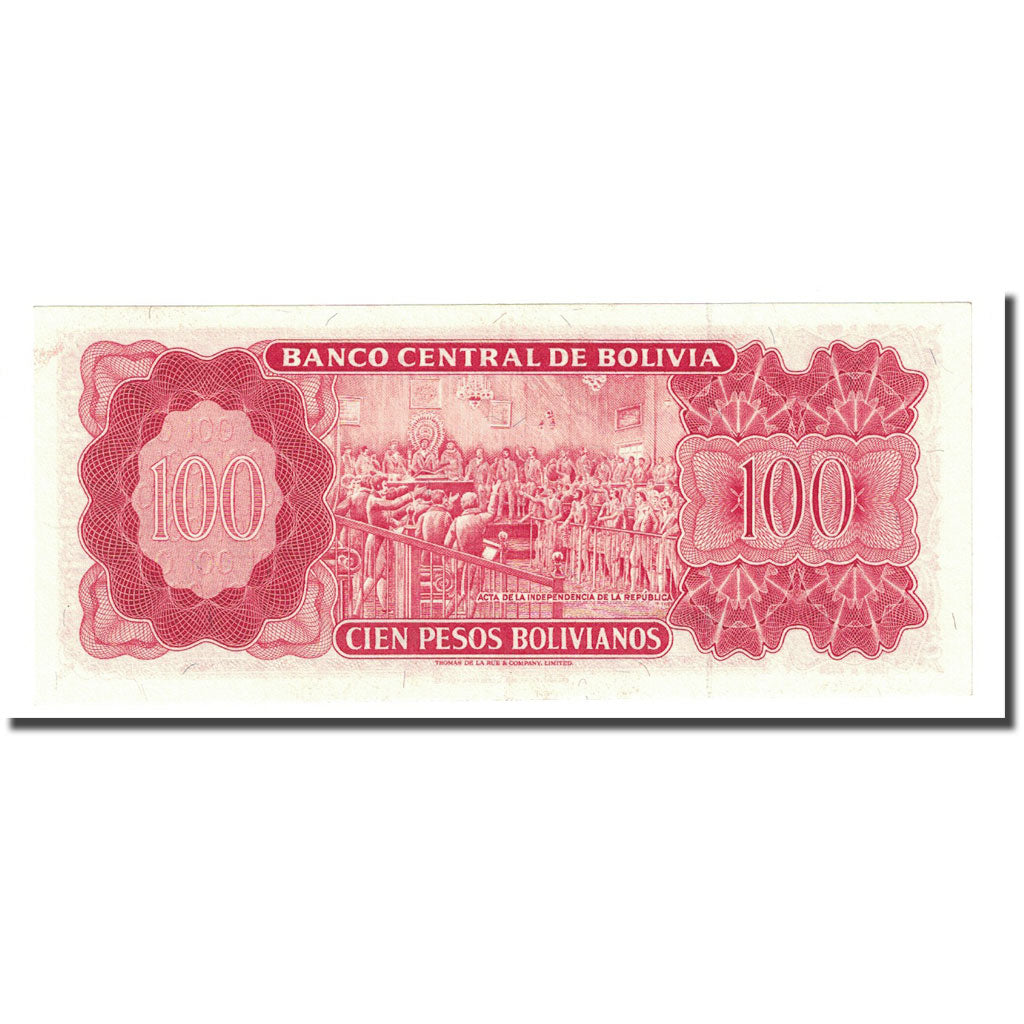 Geldschein, Bolivien, 100 Pesos Bolivianos, L.1962, KM:164A, UNZ
