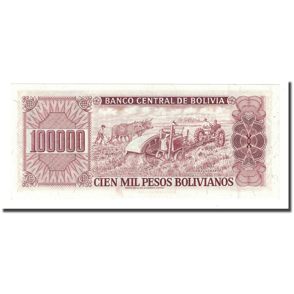 Banknote, Bolivia, 100,000 Pesos Bolivianos, D. 1984-06-5, KM:171a, UNC(65-70)