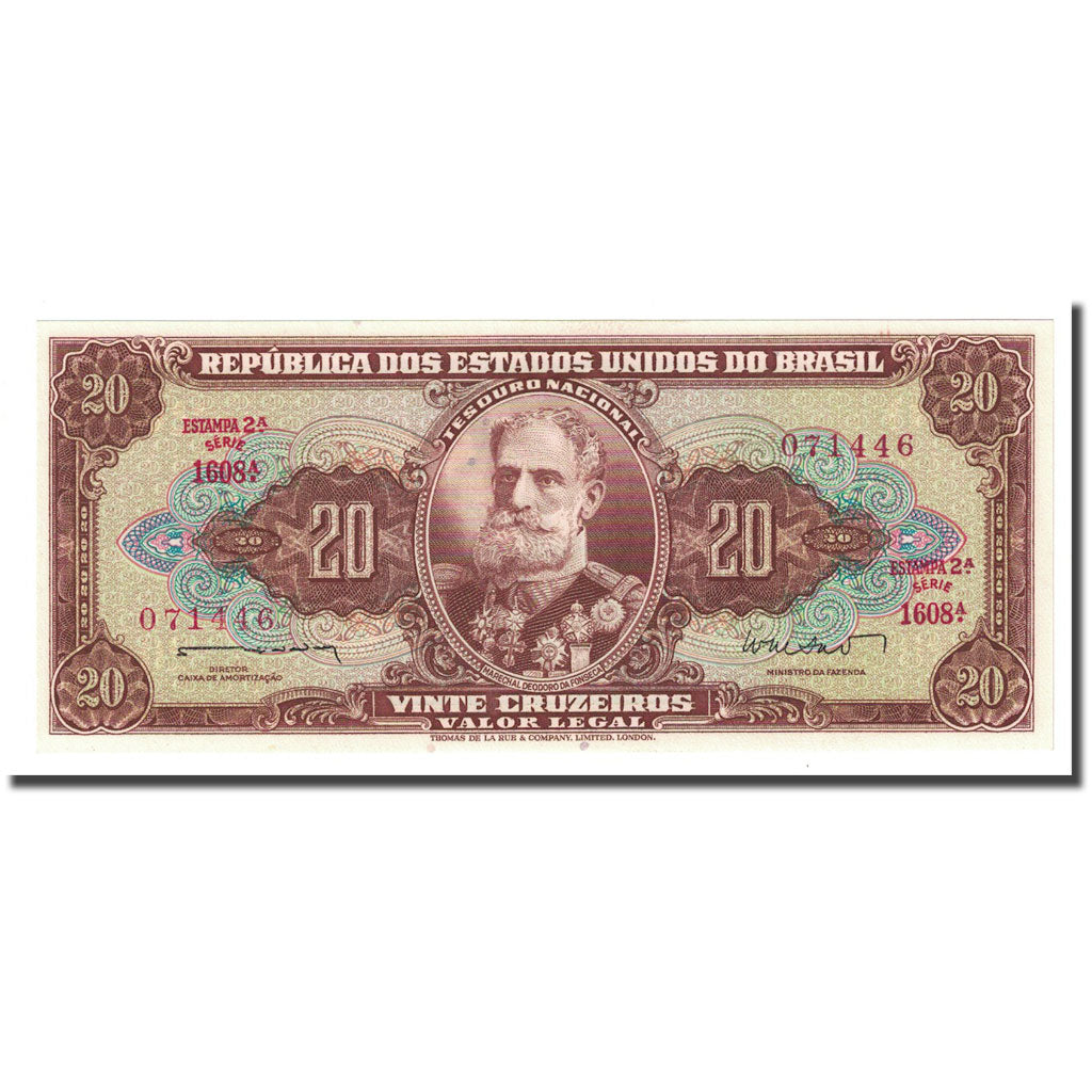 Banknote, Brazil, 20 Cruzeiros, undated (1962-63), KM:178, UNC(65-70)