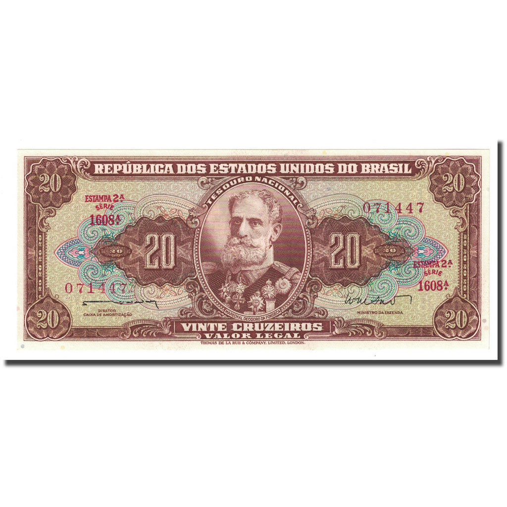Banknote, Brazil, 20 Cruzeiros, undated (1962-63), KM:178, UNC(65-70)