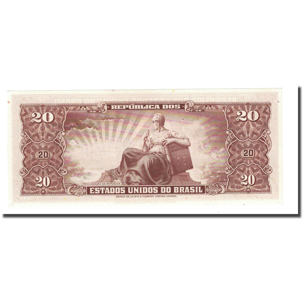 Banknote, Brazil, 20 Cruzeiros, undated (1962-63), KM:178, UNC(65-70)