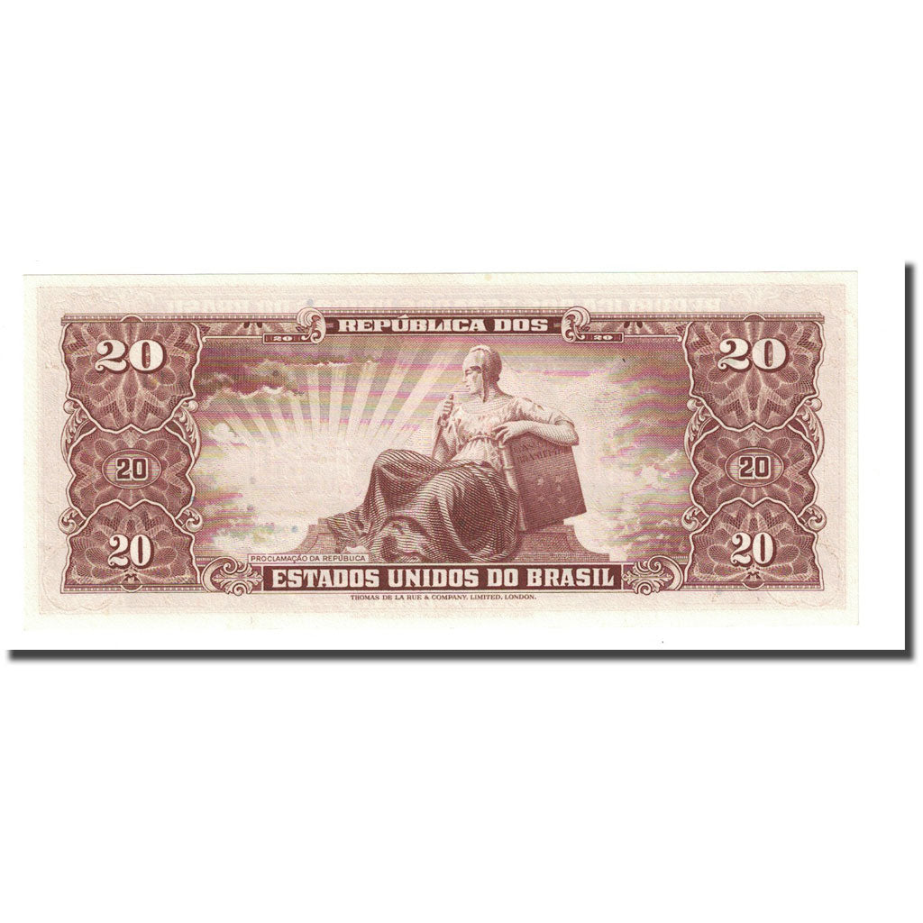 Banknote, Brazil, 20 Cruzeiros, undated (1962-63), KM:178, UNC(65-70)