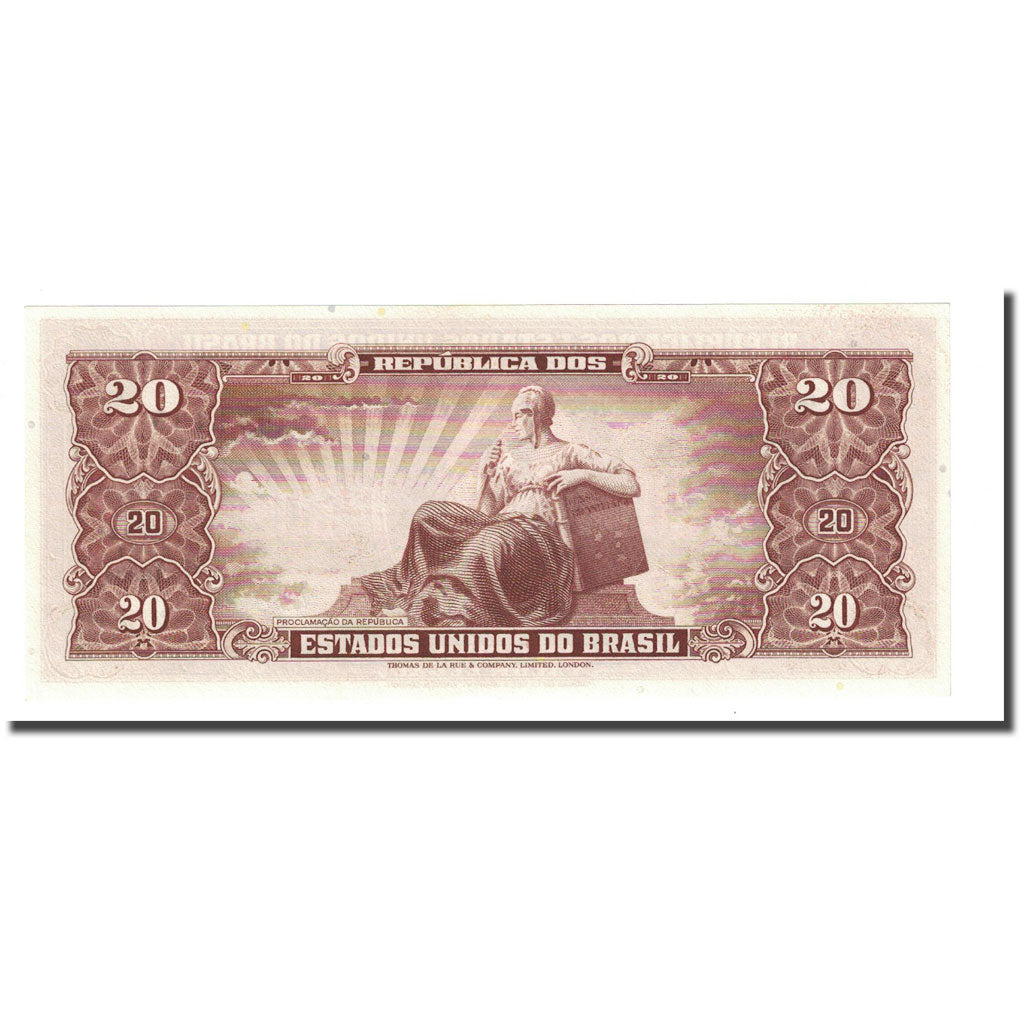 Banknote, Brazil, 20 Cruzeiros, undated (1962-63), KM:178, UNC(65-70)