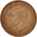 Great Britain, George VI, 1/2 Penny, 1939, AU(50-53), Bronze, KM:844