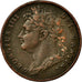Coin, Great Britain, George IV, Farthing, 1822, EF(40-45), Copper, KM:677