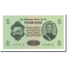 Banknote, Mongolia, 3 Tugrik, 1955, KM:29, UNC(65-70)