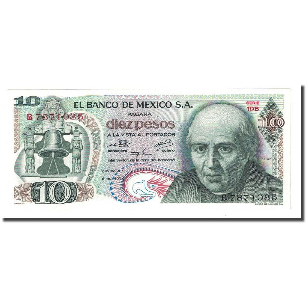 Billet, Mexique, 10 Pesos, 1974-10-16, KM:63g, NEUF